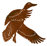 Flying Duck 30 inch Metal Wall Art