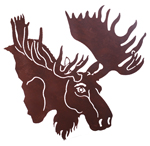 Moose Head 30 inch Metal Wall Art