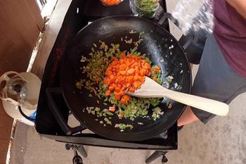 Easy Cast Iron Wok Ham Fried Rice